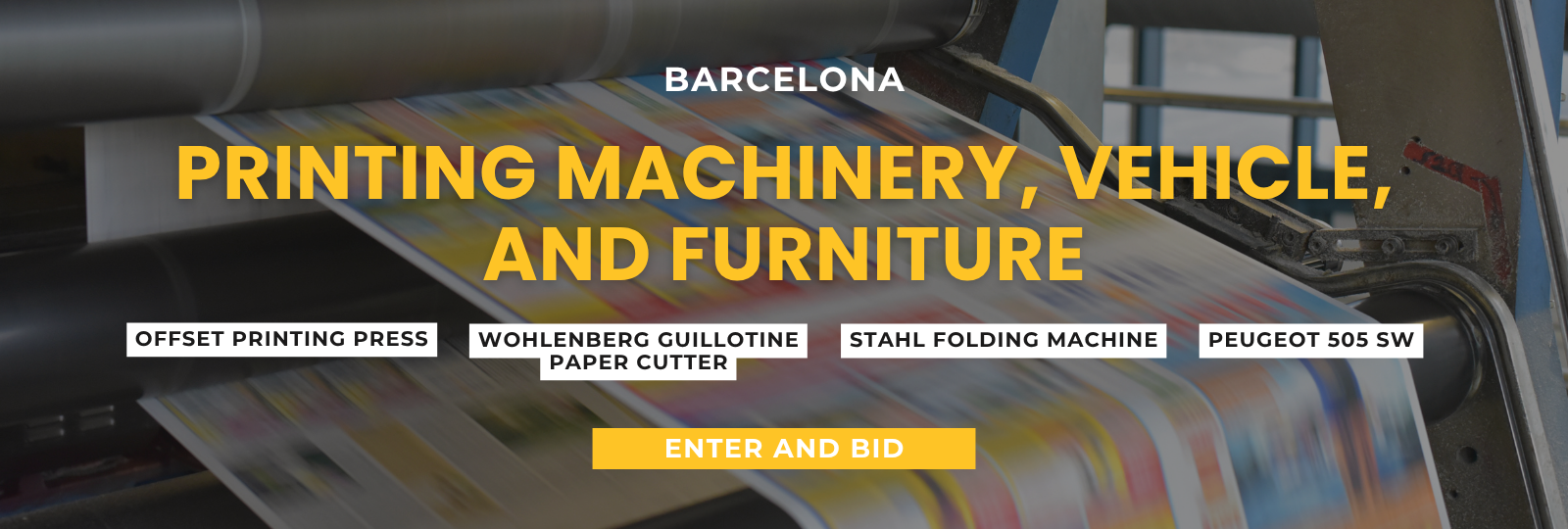 Graphic Arts Machinery, Vehicle, Furniture and IT Equipment, in Sant Andreu, Barcelona - Commercial Court No. 5 of Barcelona